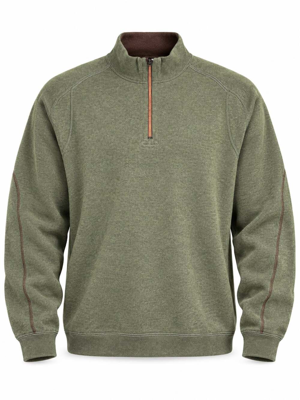 Tommy Bahama 1/4 Zip Pullover Fleece Green Heathered Mock Neck w/ Vented pits